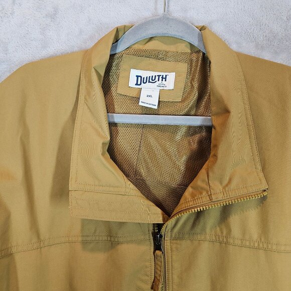 Duluth Mens Tan Jacket 2XL Nylon Gusset under arm windproof Casual Office Beach - Picture 4 of 15